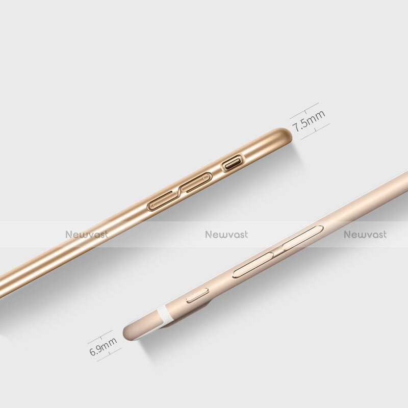 Hard Rigid Plastic Matte Finish Back Cover for Apple iPhone 7 Plus Gold