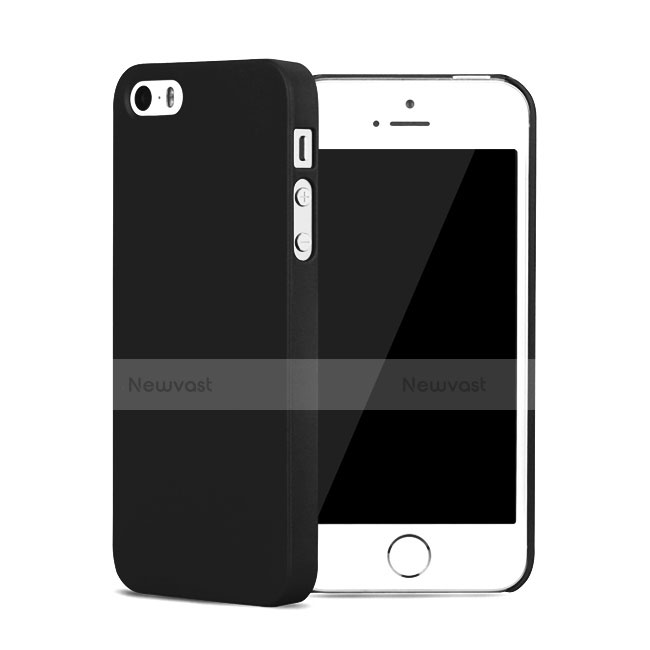 Hard Rigid Plastic Matte Finish Back Cover for Apple iPhone SE Black