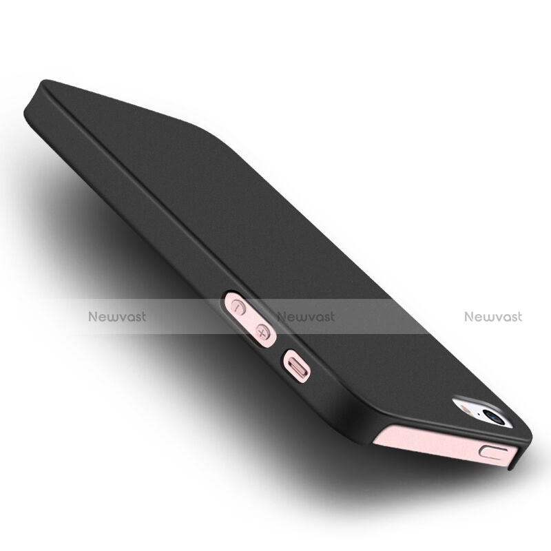 Hard Rigid Plastic Matte Finish Back Cover for Apple iPhone SE Black
