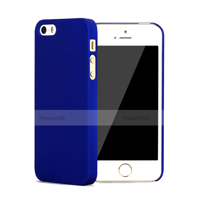 Hard Rigid Plastic Matte Finish Back Cover for Apple iPhone SE Blue