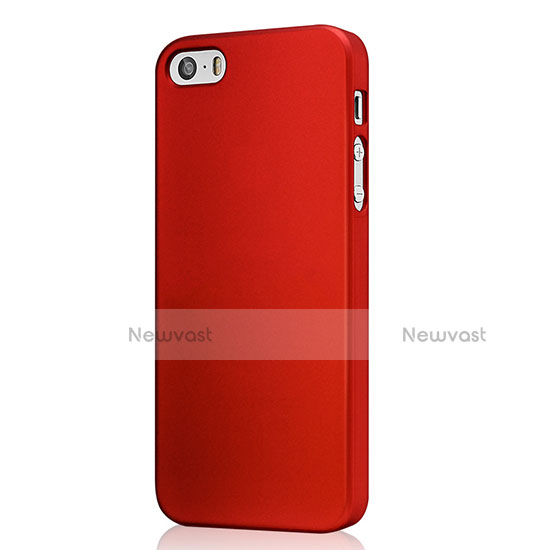 Hard Rigid Plastic Matte Finish Back Cover for Apple iPhone SE Red