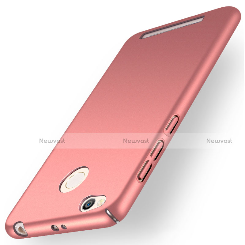 Hard Rigid Plastic Matte Finish Back Cover for Xiaomi Redmi 3X Rose Gold