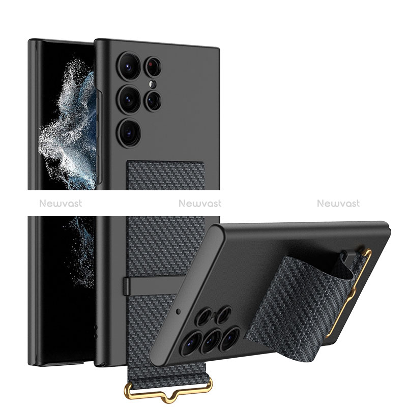 Hard Rigid Plastic Matte Finish Case Back Cover AC1 for Samsung Galaxy S21 Ultra 5G Black