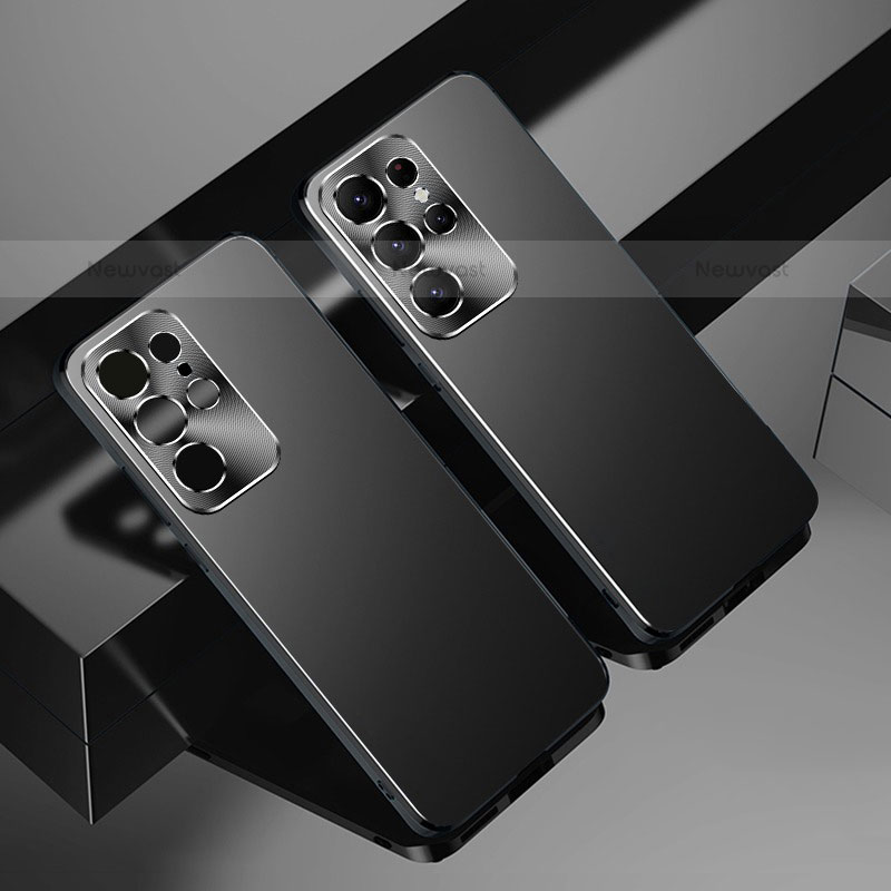 Hard Rigid Plastic Matte Finish Case Back Cover AT1 for Samsung Galaxy S22 Ultra 5G Black