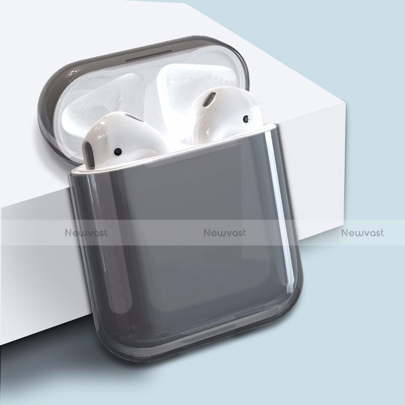 Hard Rigid Plastic Matte Finish Case Back Cover for Apple Airpods Charging Box Dark Gray