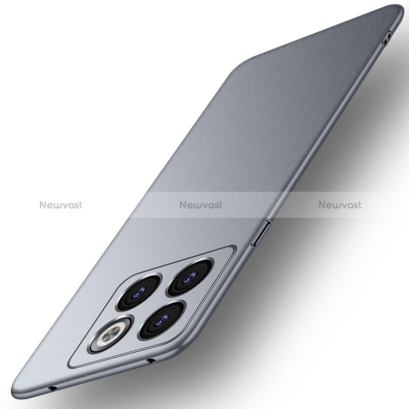 Hard Rigid Plastic Matte Finish Case Back Cover for OnePlus 10T 5G Gray
