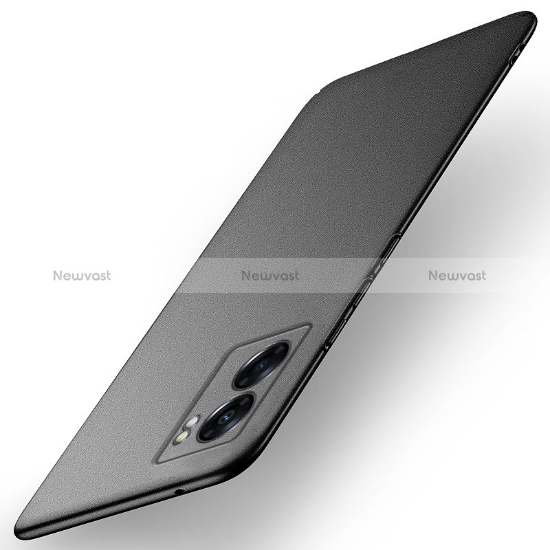 Hard Rigid Plastic Matte Finish Case Back Cover for Oppo A56S 5G Black