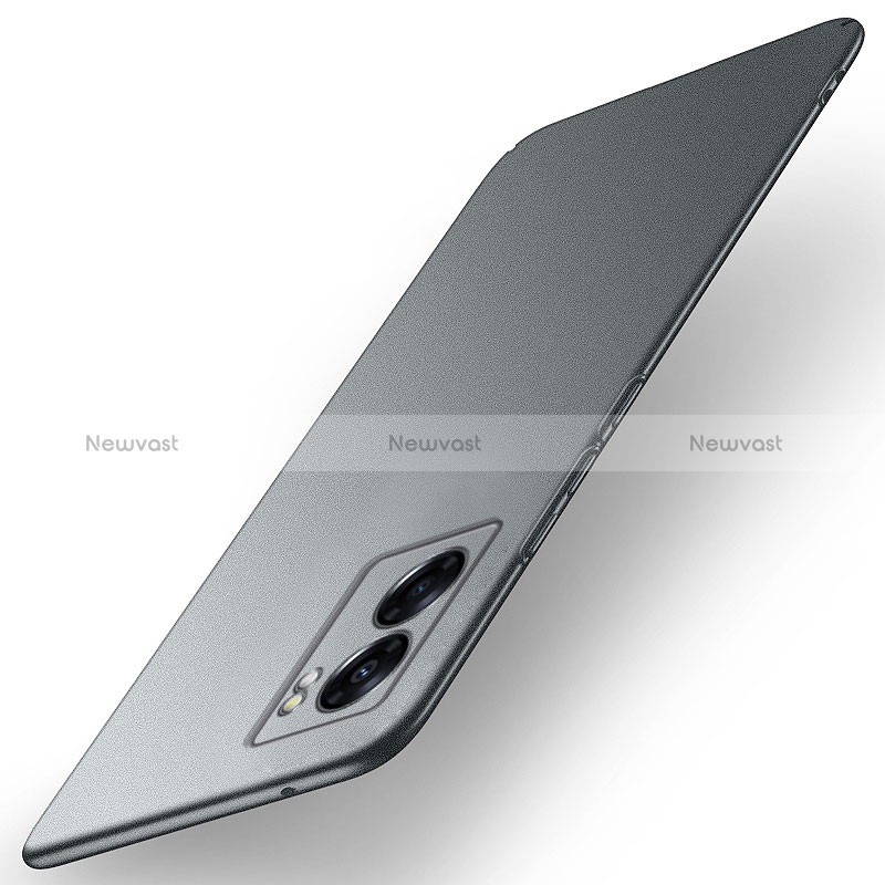 Hard Rigid Plastic Matte Finish Case Back Cover for Oppo A56S 5G Dark Gray