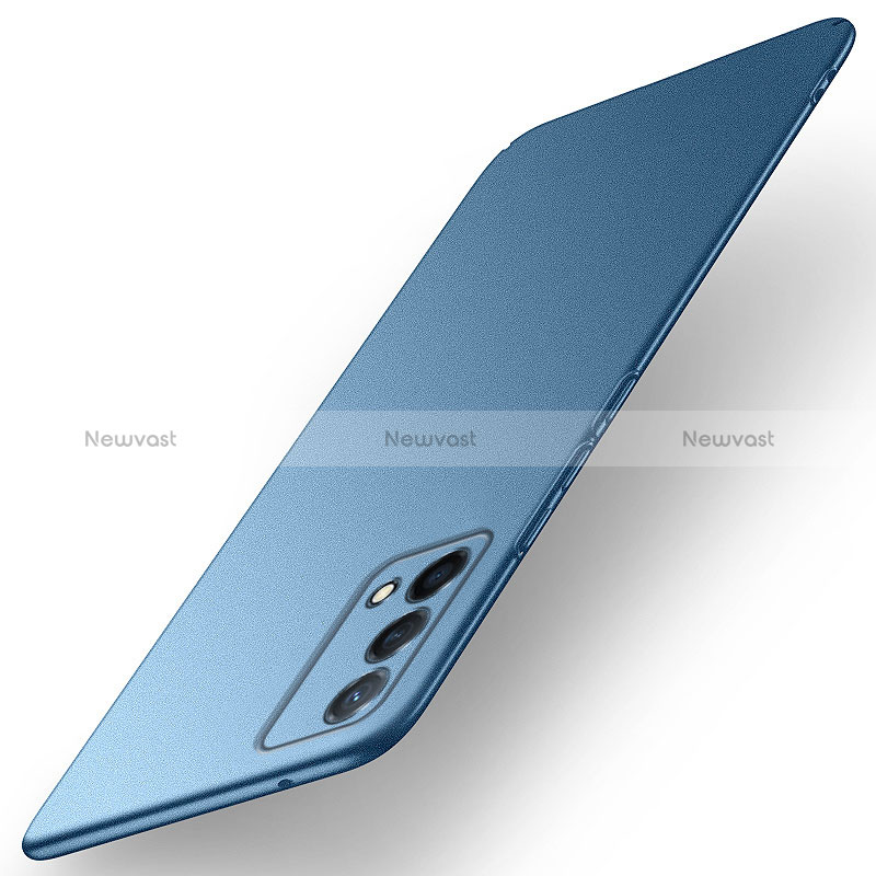 Hard Rigid Plastic Matte Finish Case Back Cover for Oppo K9 5G Blue