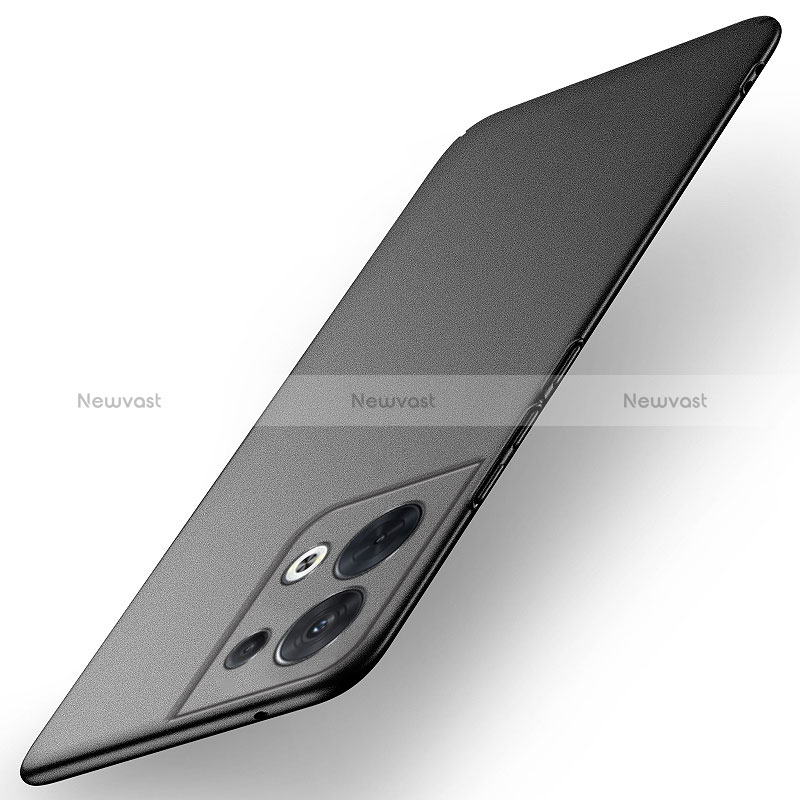Hard Rigid Plastic Matte Finish Case Back Cover for Oppo Reno9 Pro+ Plus 5G Black