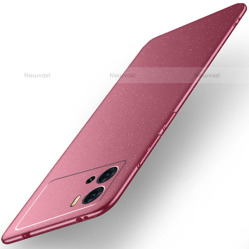 Hard Rigid Plastic Matte Finish Case Back Cover for Vivo iQOO 9 Pro 5G Red