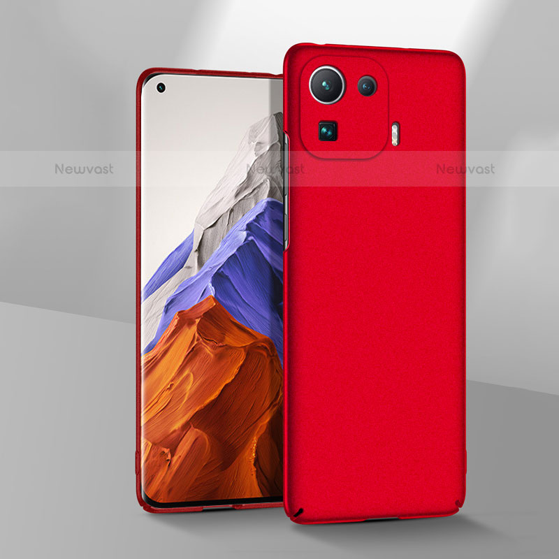 Hard Rigid Plastic Matte Finish Case Back Cover for Xiaomi Mi 11 Pro 5G Red