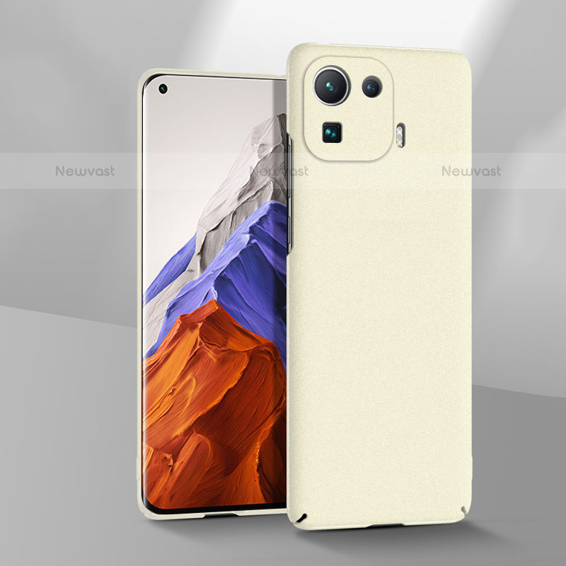 Hard Rigid Plastic Matte Finish Case Back Cover for Xiaomi Mi 11 Pro 5G White