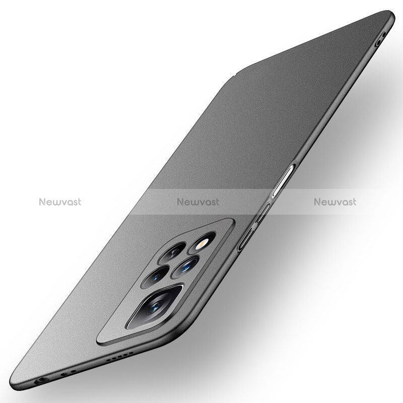 Hard Rigid Plastic Matte Finish Case Back Cover for Xiaomi Redmi Note 11 Pro+ Plus 5G Black