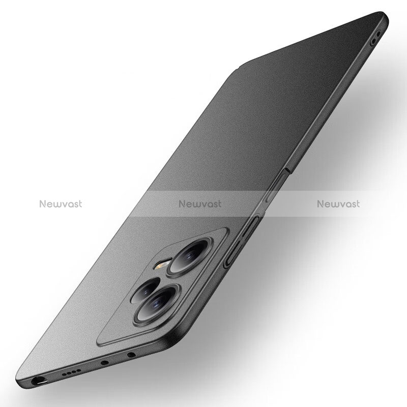 Hard Rigid Plastic Matte Finish Case Back Cover for Xiaomi Redmi Note 12 Pro 5G Black