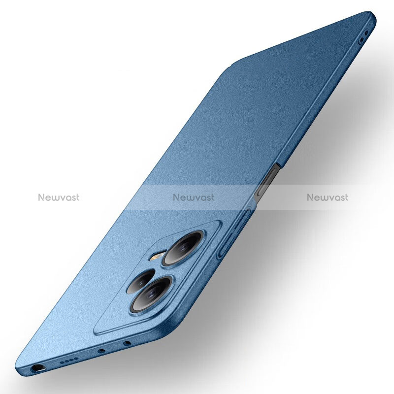 Hard Rigid Plastic Matte Finish Case Back Cover for Xiaomi Redmi Note 12 Pro 5G Blue