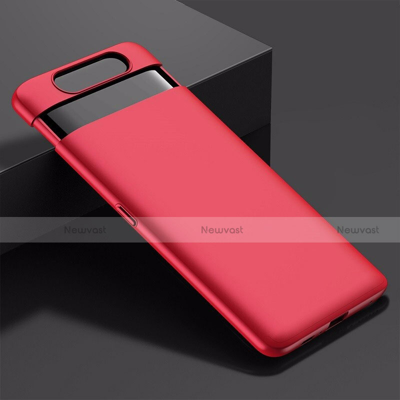 Hard Rigid Plastic Matte Finish Case Back Cover G01 for Samsung Galaxy A80 Red