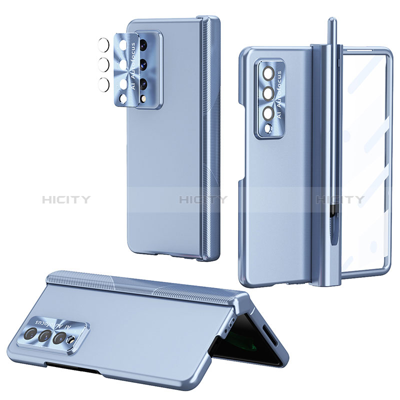 Hard Rigid Plastic Matte Finish Case Back Cover H08 for Samsung Galaxy Z Fold4 5G Blue