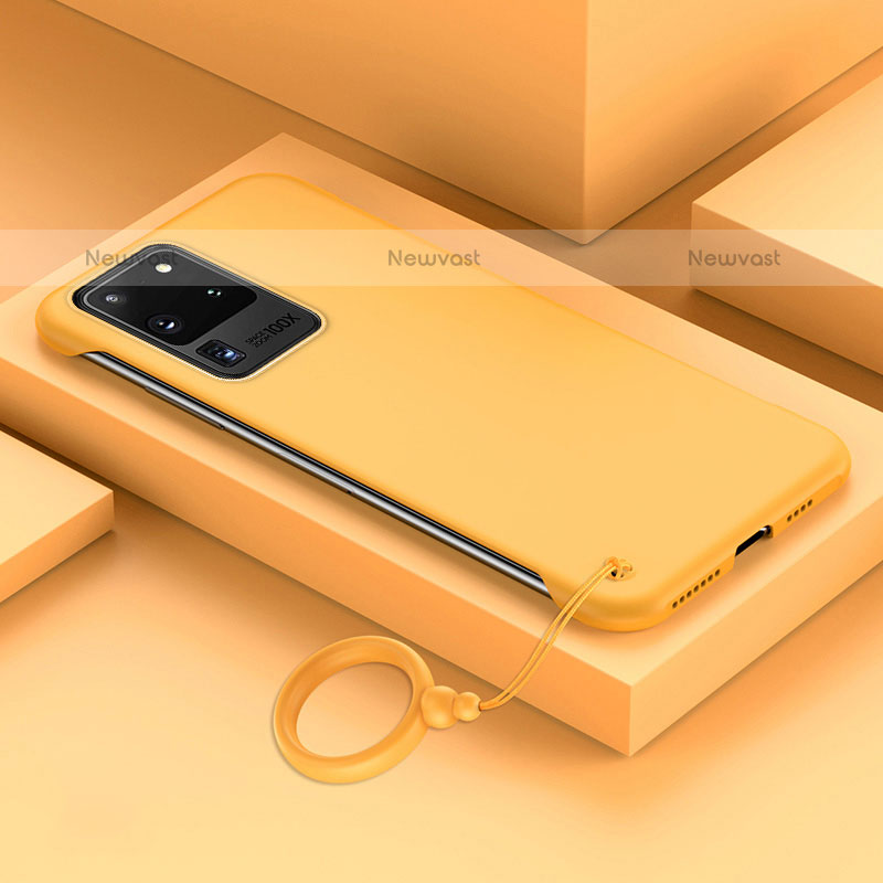 Hard Rigid Plastic Matte Finish Case Back Cover JS1 for Samsung Galaxy S20 Ultra 5G Yellow