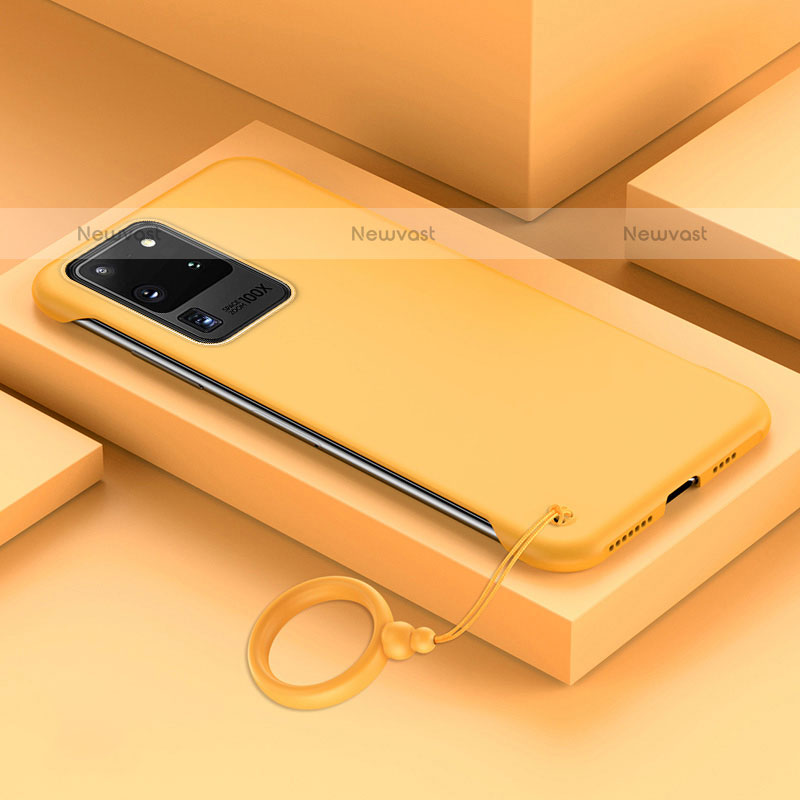 Hard Rigid Plastic Matte Finish Case Back Cover JS1 for Samsung Galaxy S20 Ultra Yellow