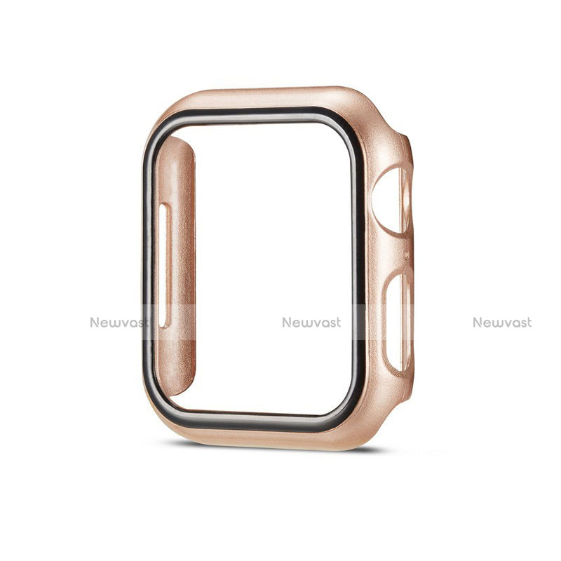Hard Rigid Plastic Matte Finish Case Back Cover M01 for Apple iWatch 5 40mm Gold