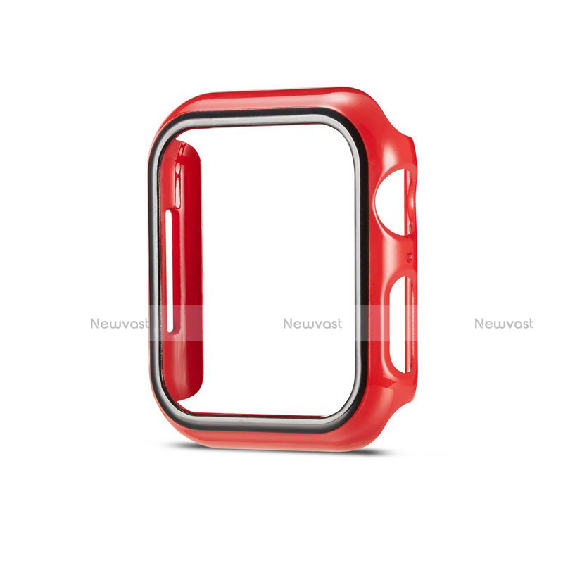 Hard Rigid Plastic Matte Finish Case Back Cover M01 for Apple iWatch 5 40mm Red