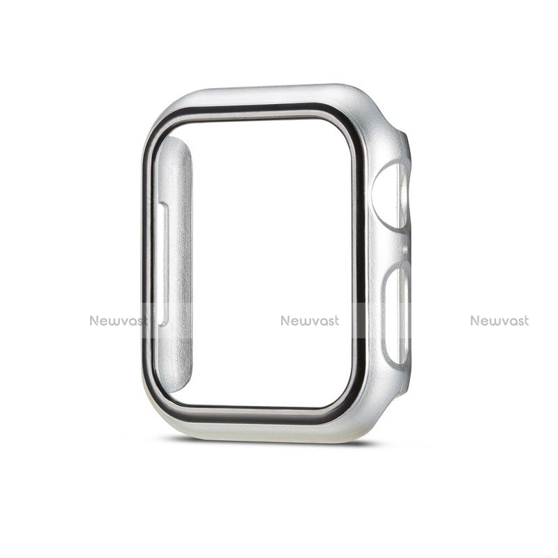 Hard Rigid Plastic Matte Finish Case Back Cover M01 for Apple iWatch 5 40mm Silver