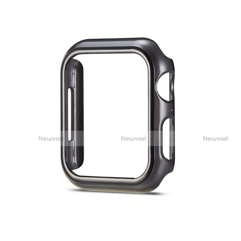 Hard Rigid Plastic Matte Finish Case Back Cover M01 for Apple iWatch 5 44mm Black