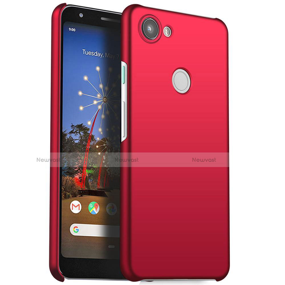 Hard Rigid Plastic Matte Finish Case Back Cover M01 for Google Pixel 3a XL Red