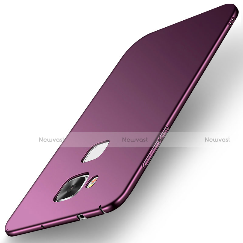 Hard Rigid Plastic Matte Finish Case Back Cover M01 for Huawei G7 Plus Purple