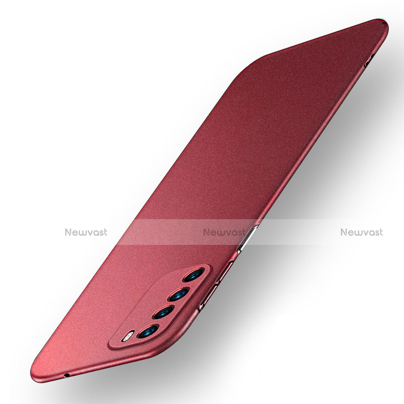 Hard Rigid Plastic Matte Finish Case Back Cover M01 for Huawei Honor Play4 5G Red