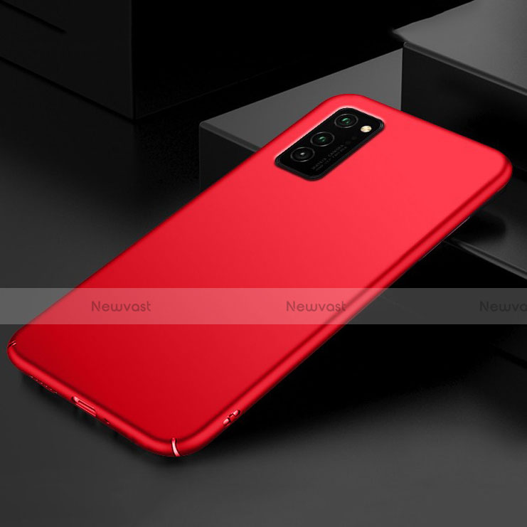 Hard Rigid Plastic Matte Finish Case Back Cover M01 for Huawei Honor V30 5G Red