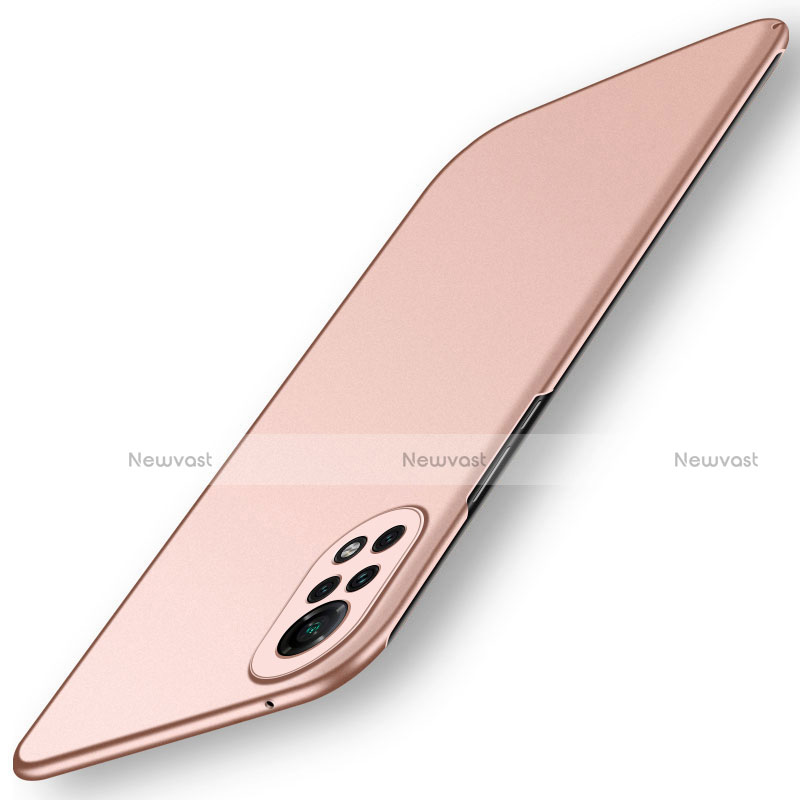 Hard Rigid Plastic Matte Finish Case Back Cover M01 for Huawei Nova 8 5G Rose Gold