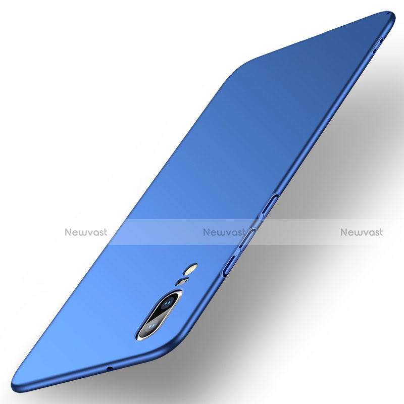 Hard Rigid Plastic Matte Finish Case Back Cover M01 for Huawei P20 Blue