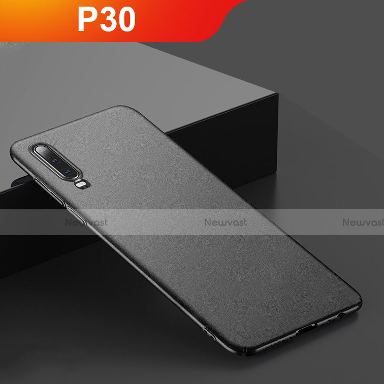 Hard Rigid Plastic Matte Finish Case Back Cover M01 for Huawei P30 Black