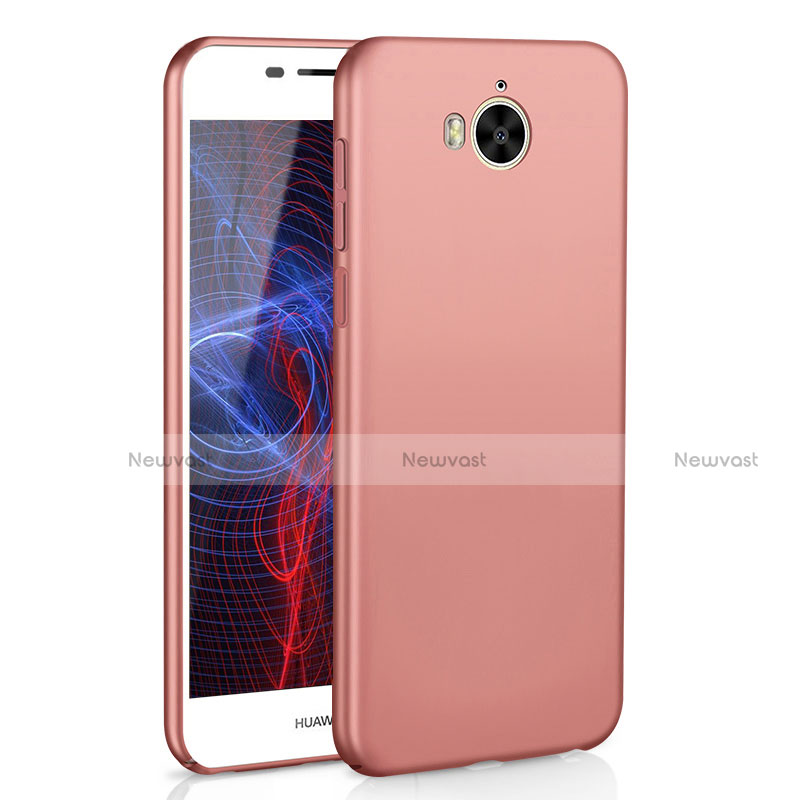 Hard Rigid Plastic Matte Finish Case Back Cover M01 for Huawei Y5 (2017) Rose Gold