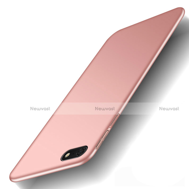 Hard Rigid Plastic Matte Finish Case Back Cover M01 for Huawei Y5 (2018) Rose Gold