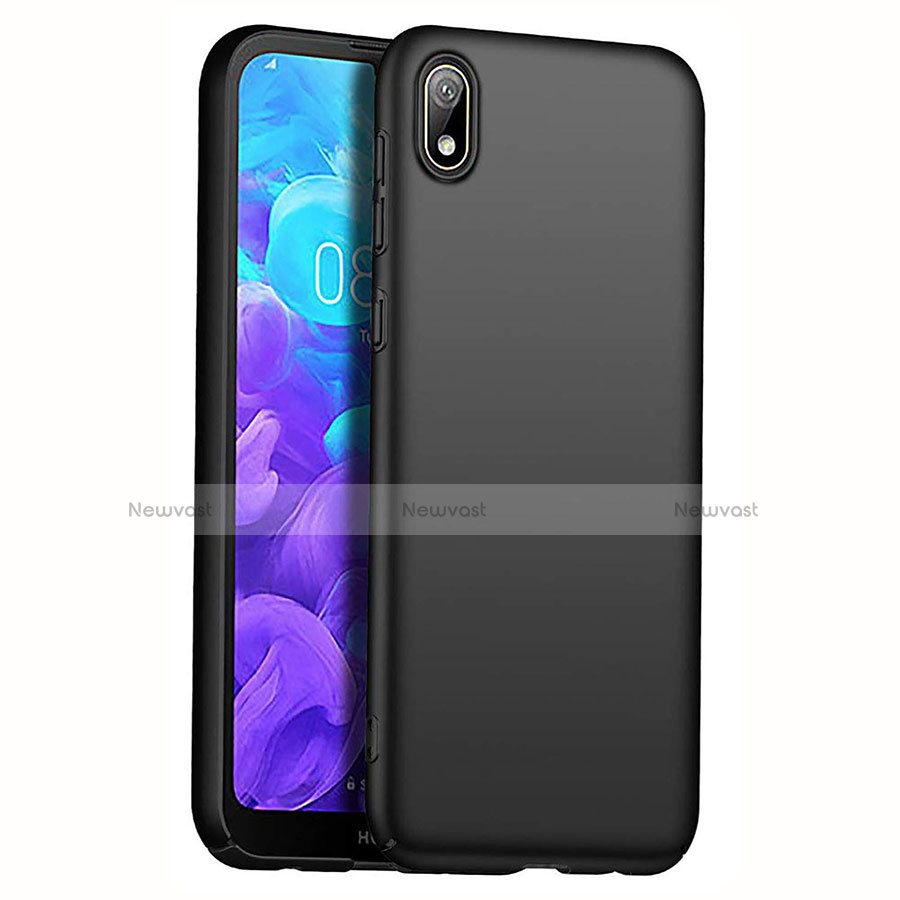 Hard Rigid Plastic Matte Finish Case Back Cover M01 for Huawei Y5 (2019) Black