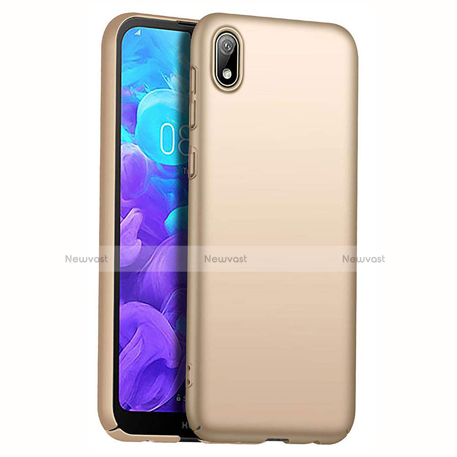 Hard Rigid Plastic Matte Finish Case Back Cover M01 for Huawei Y5 (2019) Gold