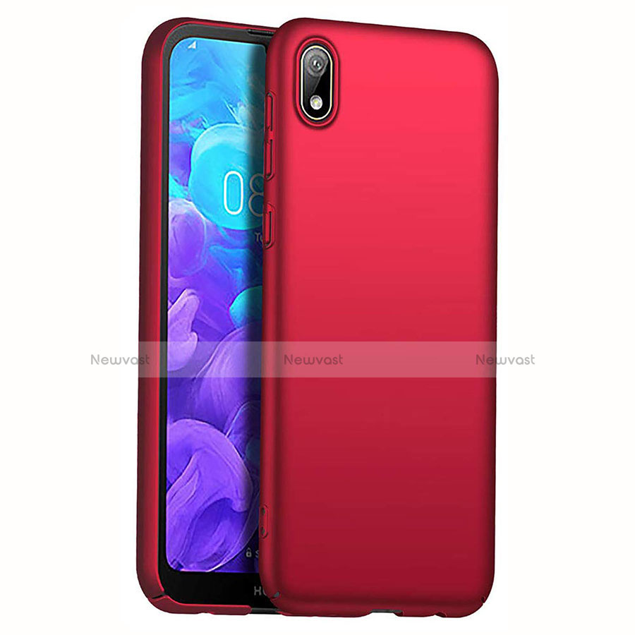 Hard Rigid Plastic Matte Finish Case Back Cover M01 for Huawei Y5 (2019) Red