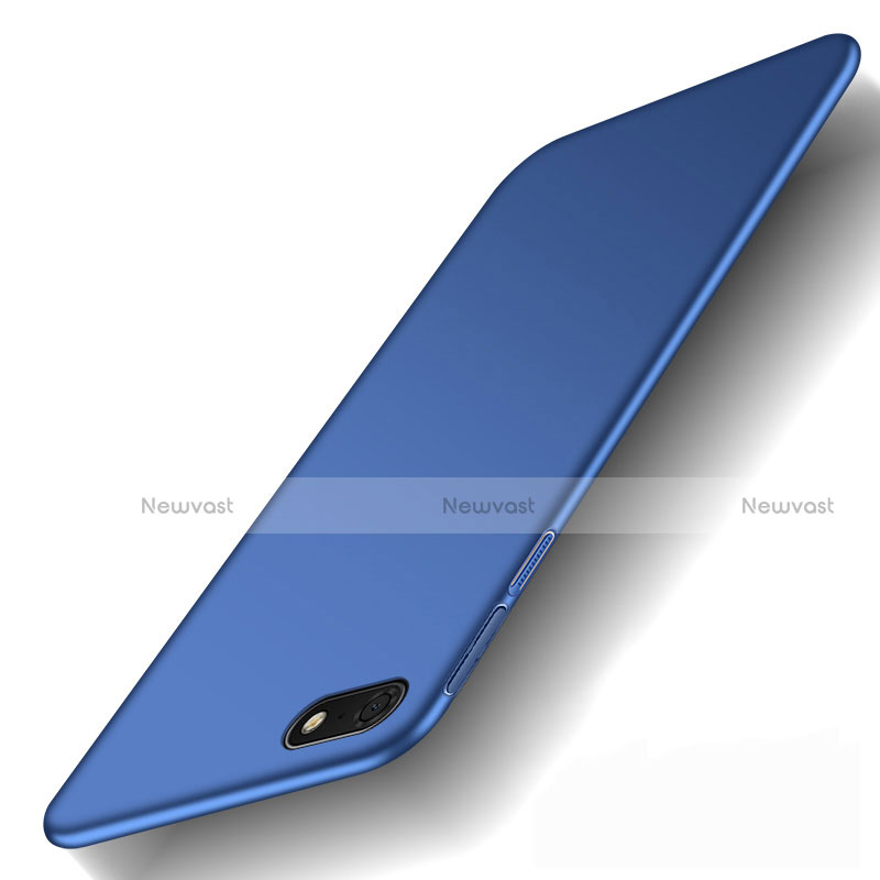 Hard Rigid Plastic Matte Finish Case Back Cover M01 for Huawei Y5 Prime (2018) Blue