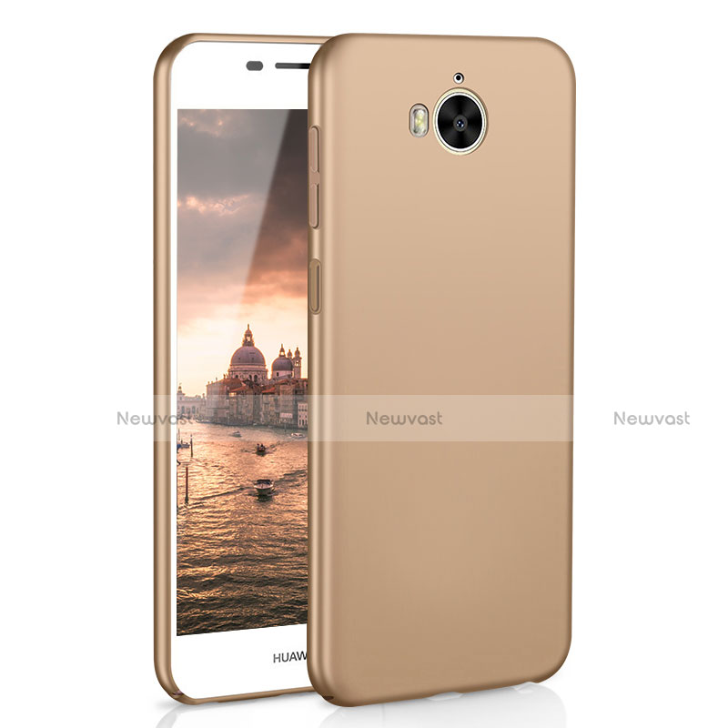 Hard Rigid Plastic Matte Finish Case Back Cover M01 for Huawei Y6 (2017) Gold