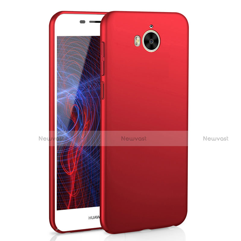 Hard Rigid Plastic Matte Finish Case Back Cover M01 for Huawei Y6 (2017) Red