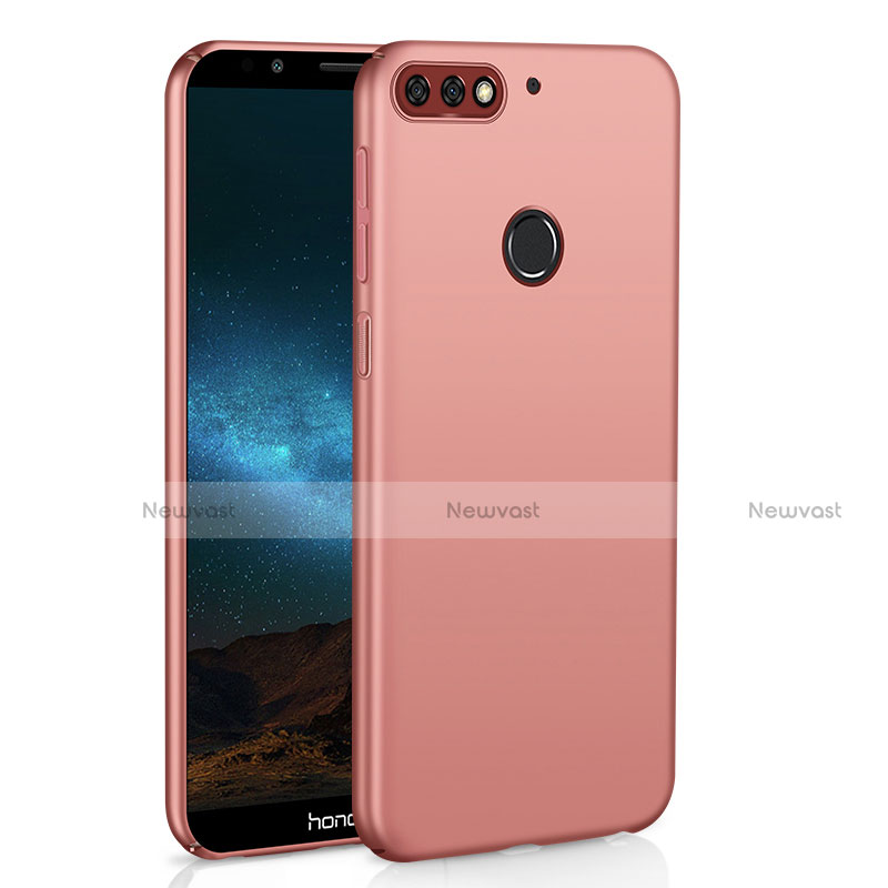 Hard Rigid Plastic Matte Finish Case Back Cover M01 for Huawei Y7 (2018) Rose Gold