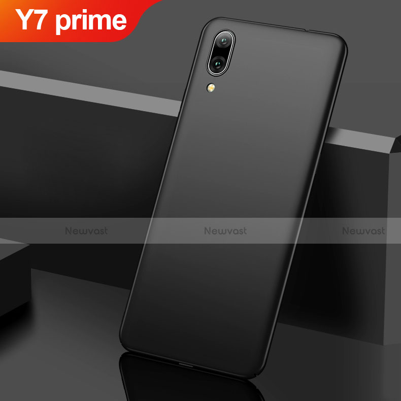 Hard Rigid Plastic Matte Finish Case Back Cover M01 for Huawei Y7 Prime (2019) Black