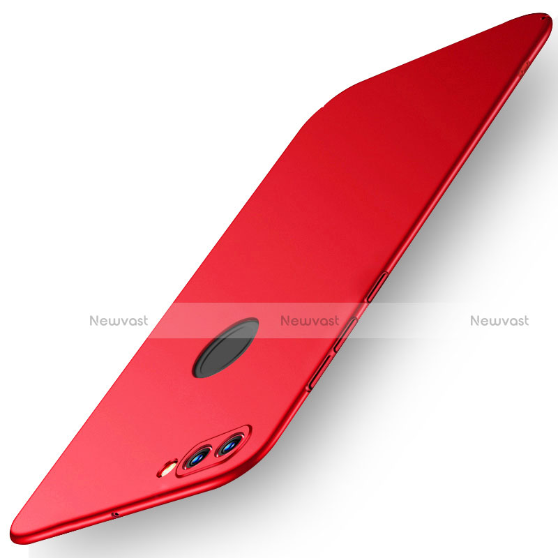 Hard Rigid Plastic Matte Finish Case Back Cover M01 for Huawei Y9 (2018) Red