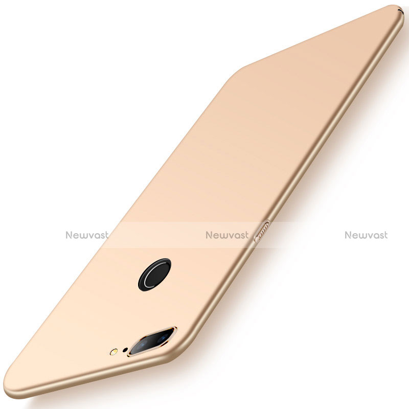 Hard Rigid Plastic Matte Finish Case Back Cover M01 for OnePlus 5T A5010 Gold