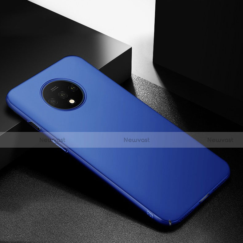 Hard Rigid Plastic Matte Finish Case Back Cover M01 for OnePlus 7T Blue