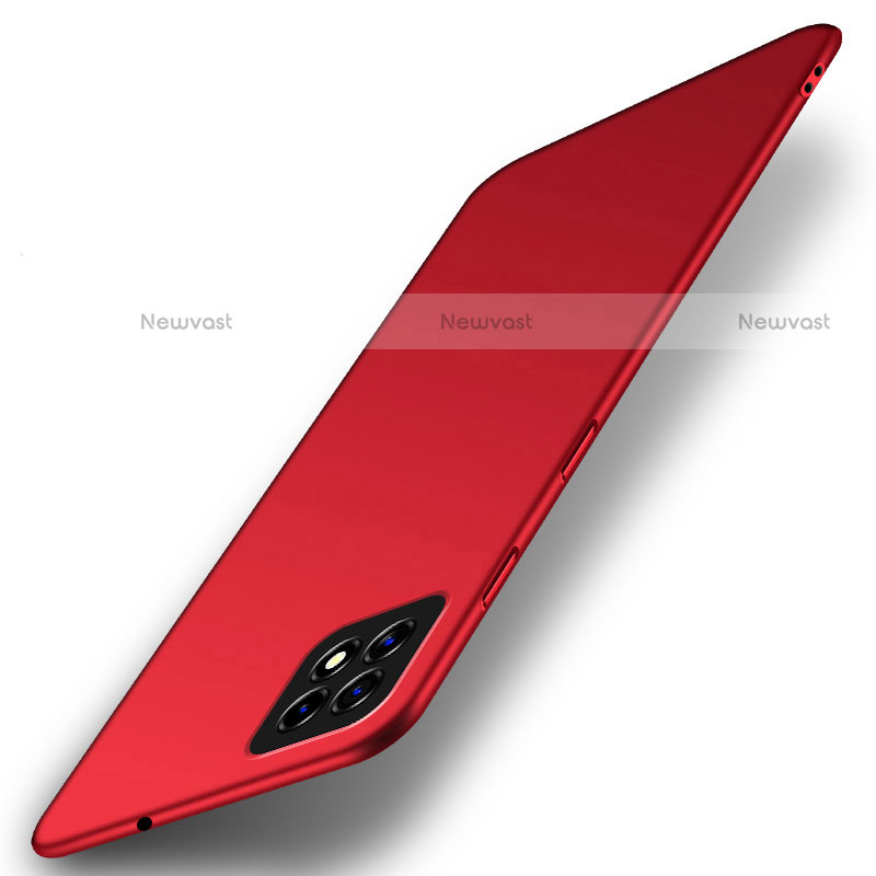 Hard Rigid Plastic Matte Finish Case Back Cover M01 for Oppo A72 5G Red