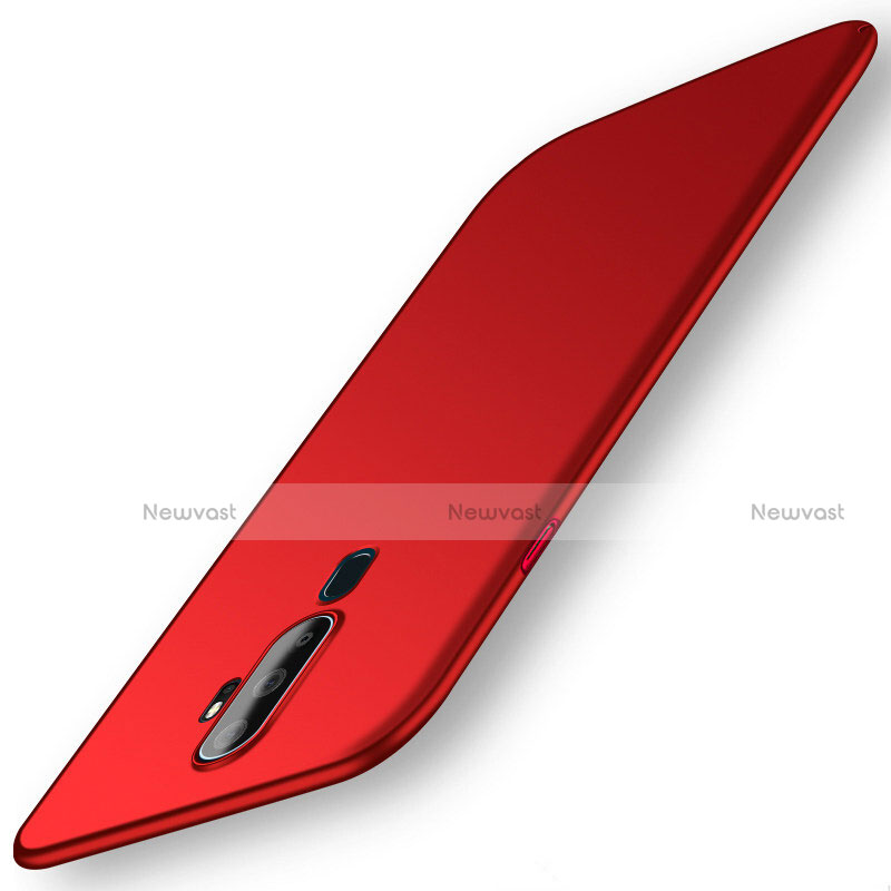 Hard Rigid Plastic Matte Finish Case Back Cover M01 for Oppo A9 (2020) Red